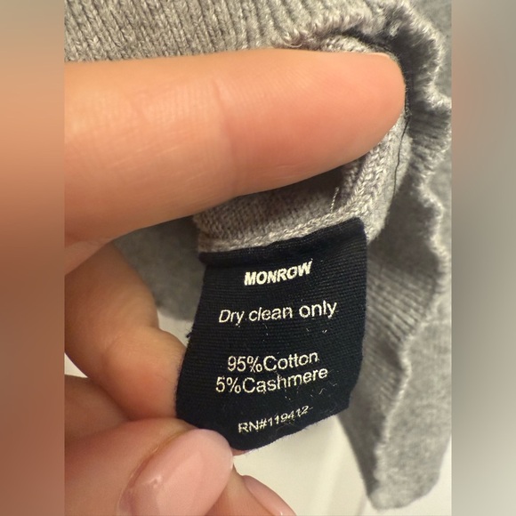Monrow Nikita Cashmere Blend Grey Camo Sweater Women’s XS - Picture 5 of 5